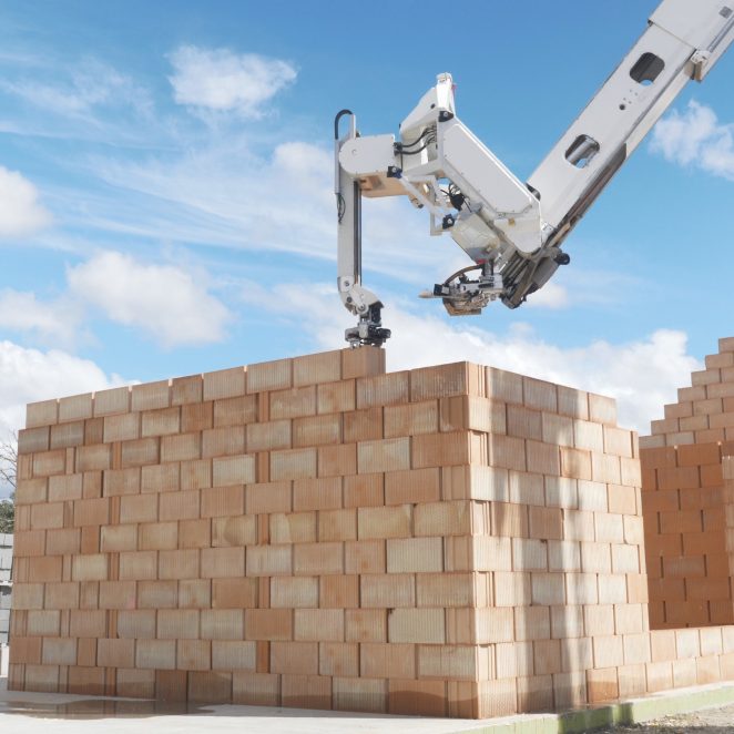 Robotic shop bricklaying technology